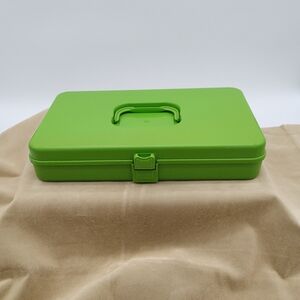 1970's Lime Green Vintage Wil-hold Sewing Thread Storage Travel Box